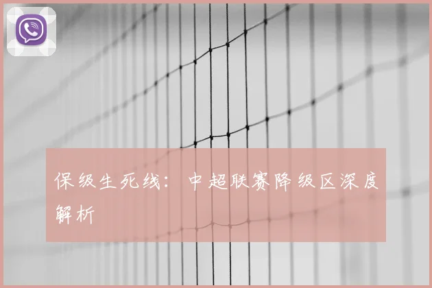 保级生死线：中超联赛降级区深度解析